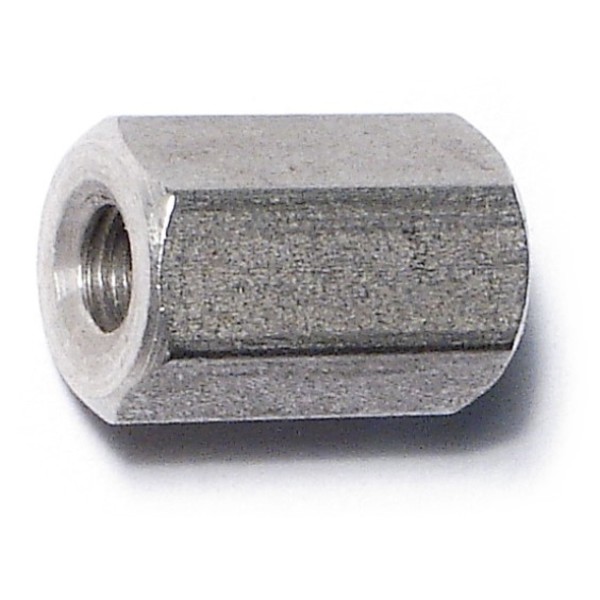 Midwest Fastener Coupling Nut, #8-32, 18-8 Stainless Steel, Not Graded, 1/2 in Lg, 8 PK 33822